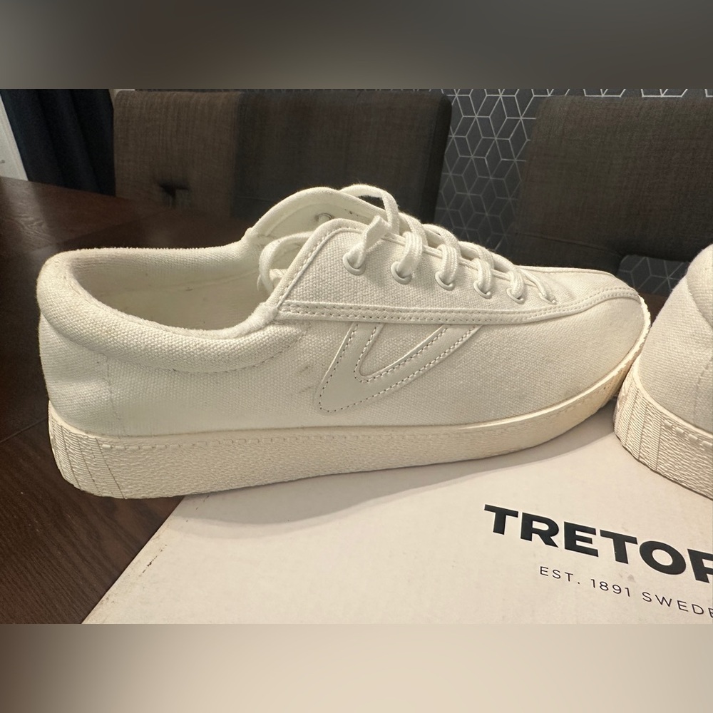Tretorn Women's White Canvas Sneakers